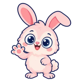 Bea the bunny counting on one paw